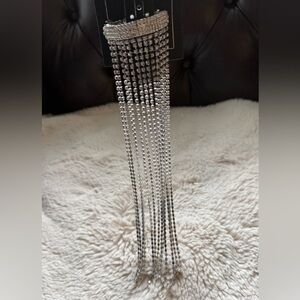 Capelli Lux Ponytail Rhinestone Fringe Clip